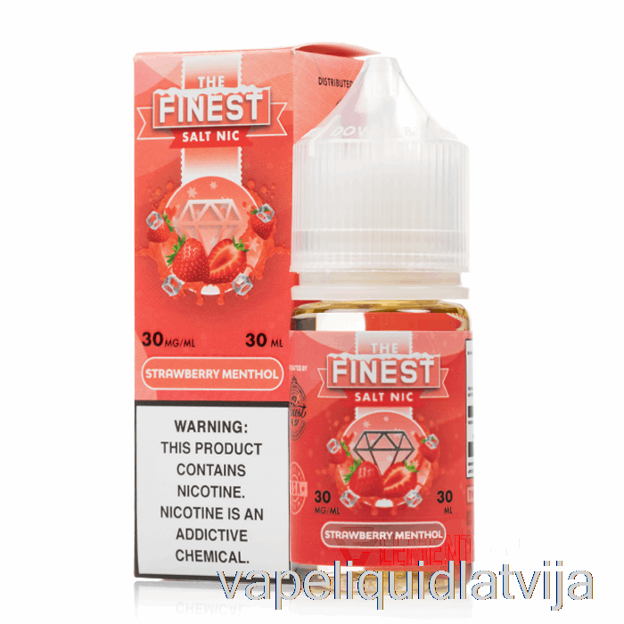 Zemeņu Mentols - Smalkākais Sāls Nic - 30ml 30mg Vape šķidrums